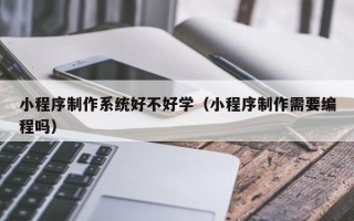 儋州小程序制作系统好不好学（小程序制作需要编程吗）